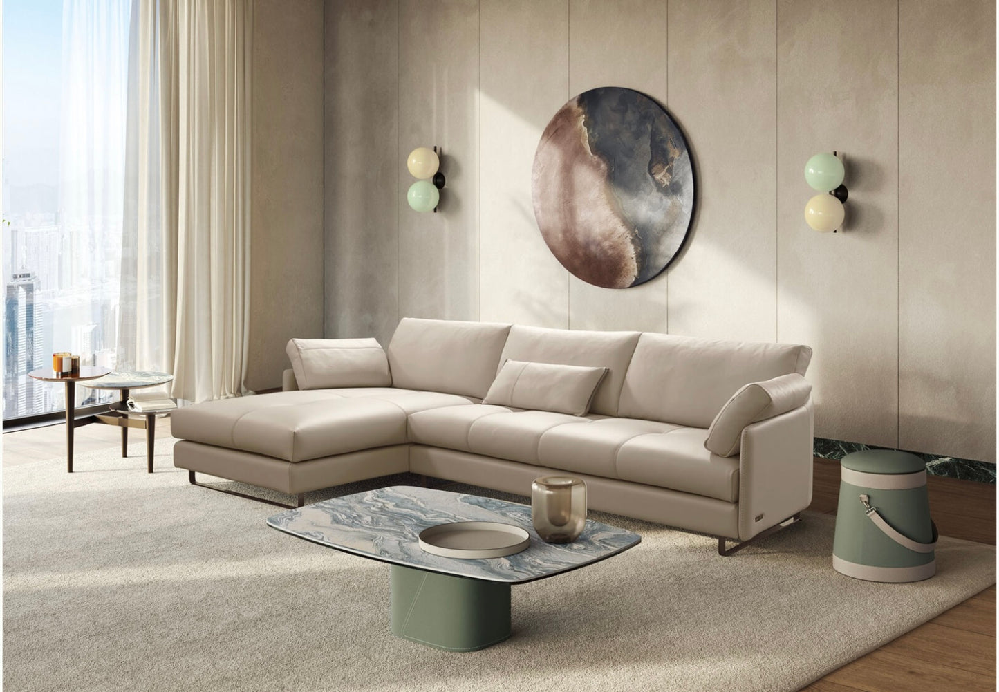 SWING leather sectional