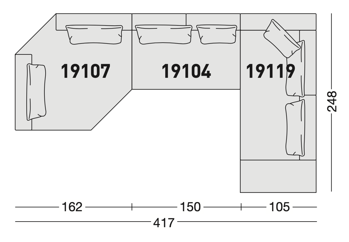 VIEW PLATFORM sectional sofa